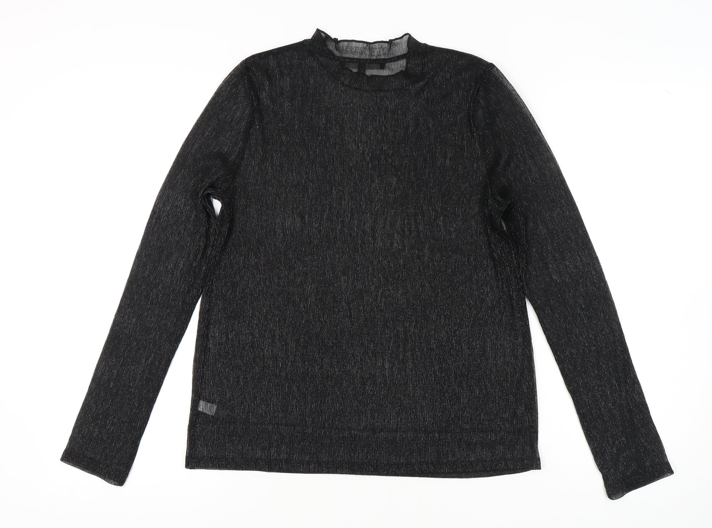 Next Women's Black Knit Top, Size 12, Long Sleeve