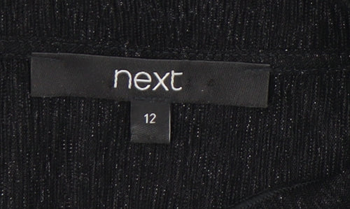 Next Women's Black Knit Top, Size 12, Long Sleeve