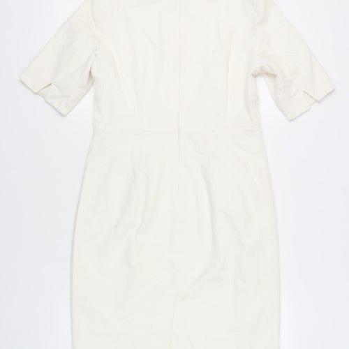 Boden Women's Ivory Sheath Dress, Size 12, Classic Style
