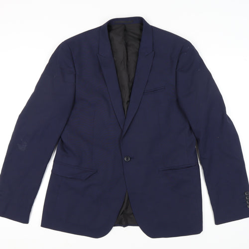 ASOS Men's Blue Single Breasted Blazer, Size 42