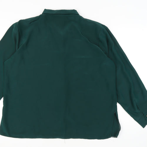Michael Gold Women's Green Button-Up Top, 2XL