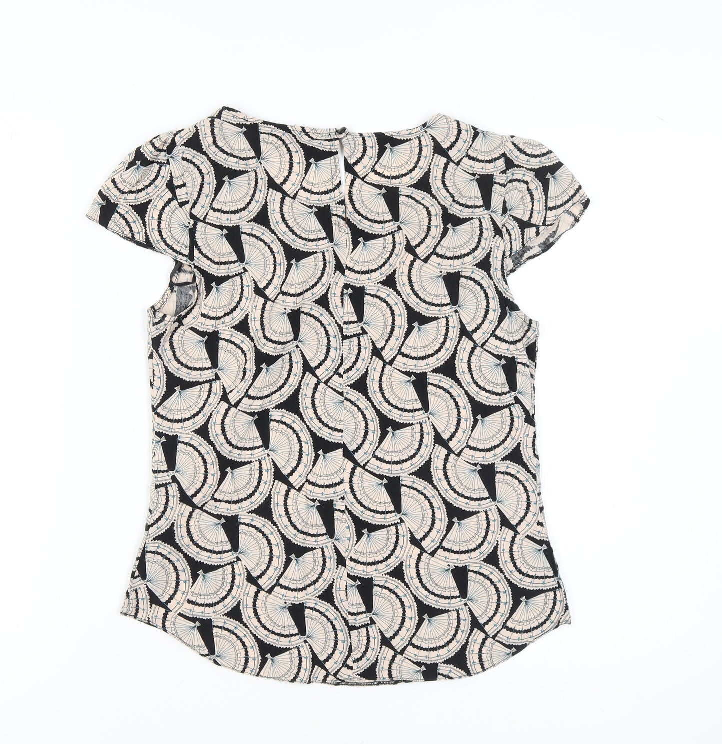 Billie & Blossom Women's Black Geometric Blouse, Size 10