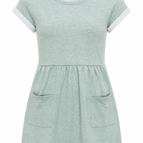 Ceci London Women's Green Short Sleeve Dress S