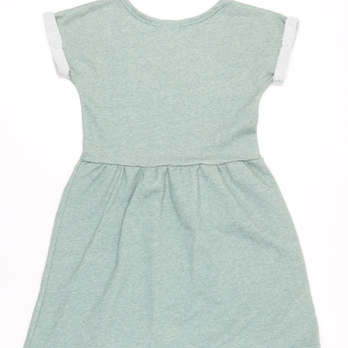 Ceci London Women's Green Short Sleeve Dress S