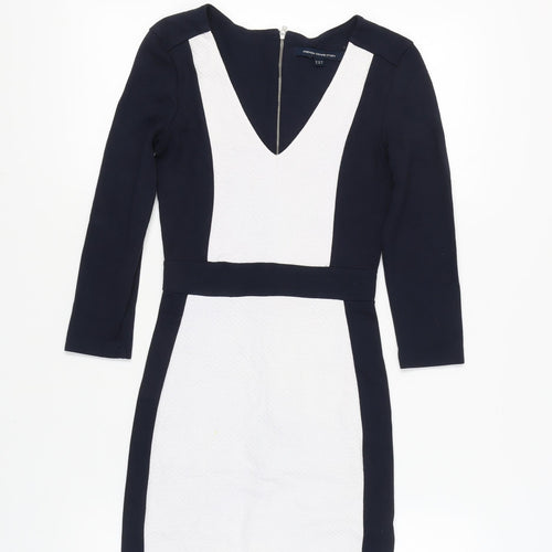 French Connection Women Black White Bodycon Dress 8