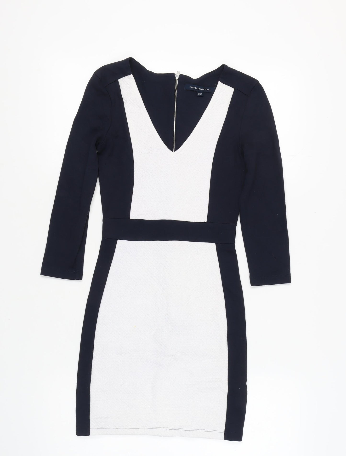 French Connection Women Black White Bodycon Dress 8