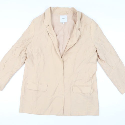Next Women's Beige Blazer Size 14 Regular Fit