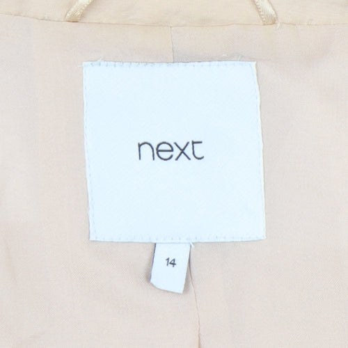 Next Women's Beige Blazer Size 14 Regular Fit