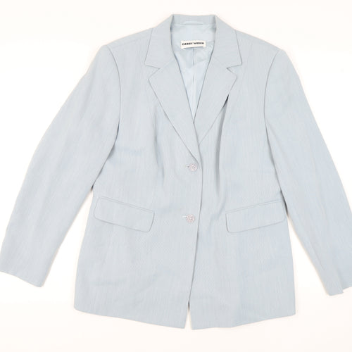 Gerry Weber Women’s Blue Suit Jacket Size 16, Lined, Business Casual