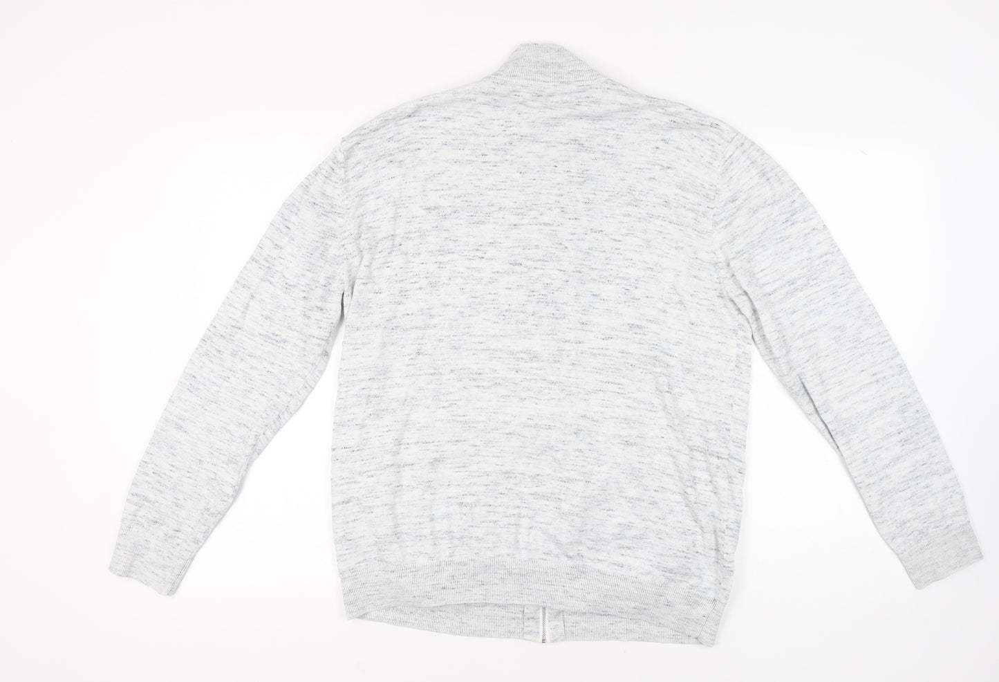 Next Men's White XL Full Zip Jumper