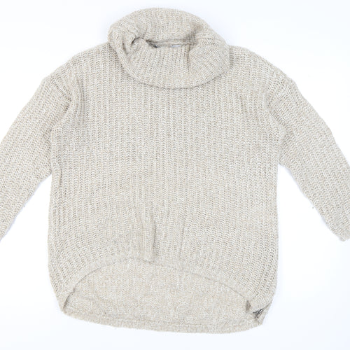 Only Women's Beige Cowl Neck Pullover Jumper M