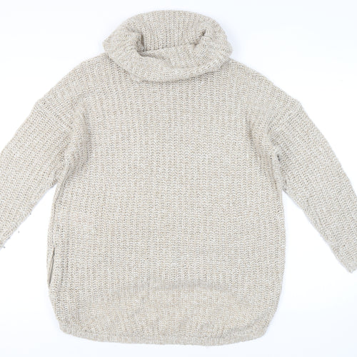 Only Women's Beige Cowl Neck Pullover Jumper M