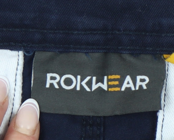 Rokwear Men's Blue Cargo Trousers Size 34