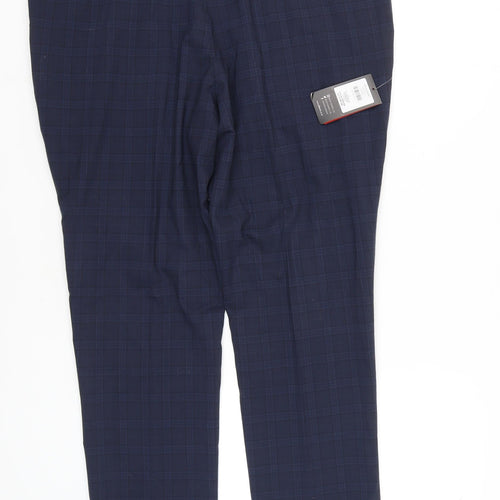 Jeff Banks Men's Blue Check Trousers 40 in