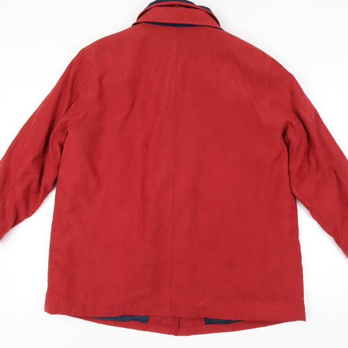 Berkertex Women's Red Coat, Size 18-20, Button Accents