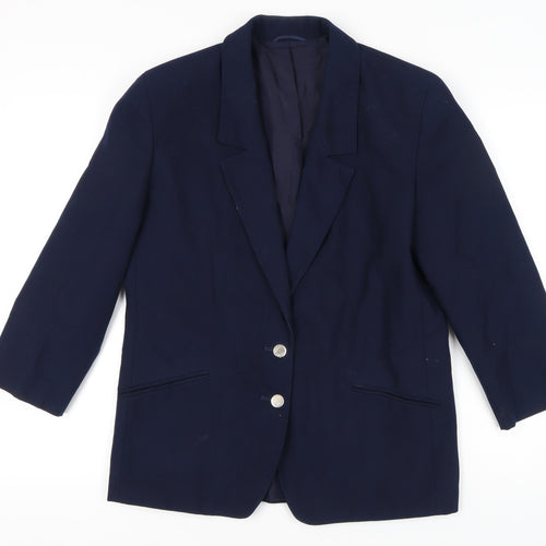 St Michael Women's Blue Blazer Size 12 Classic Style