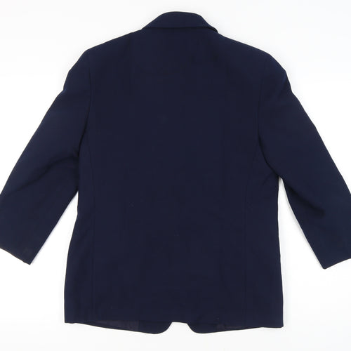 St Michael Women's Blue Blazer Size 12 Classic Style