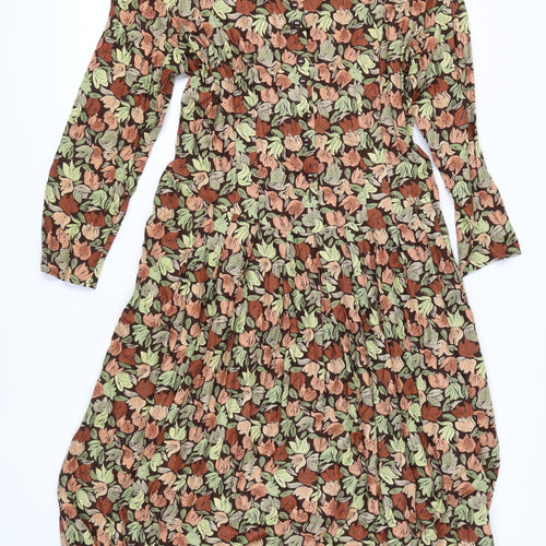 Richards Women's Multicoloured Floral Midi Dress Size 18