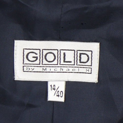 Gold by Michael H Women's Black Blazer, Size 14, Business