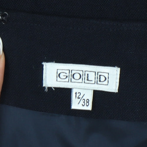 GOLD Women's Black Pencil Skirt Size 12