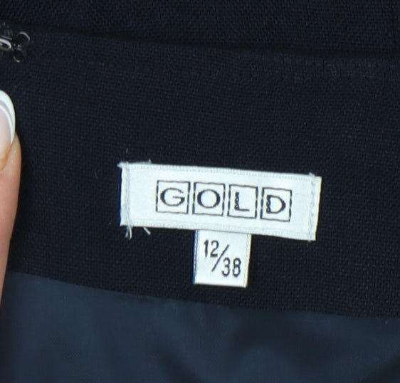 GOLD Women's Black Pencil Skirt Size 12