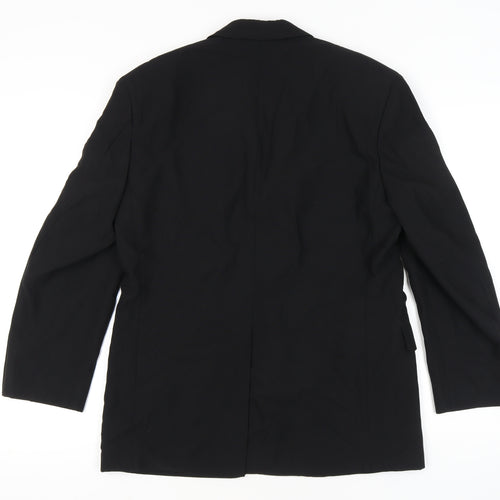 Marks and Spencer Men's Black Wool Blazer, Size 38