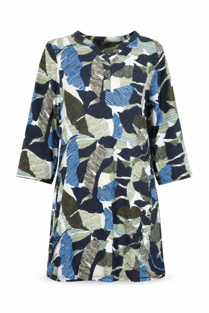 TIGI Women's Multicoloured Camouflage T-Shirt Dress