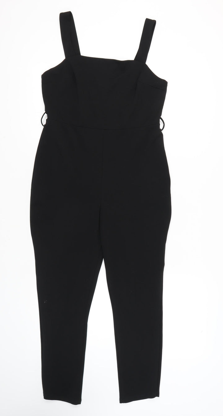 Miss Selfridge Women's Black Jumpsuit, Size 12, Casual Style