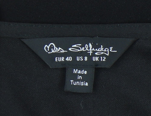 Miss Selfridge Women's Black Jumpsuit, Size 12, Casual Style