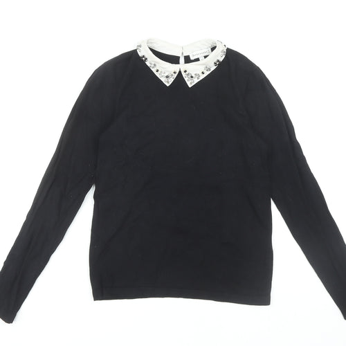 Warehouse Women's Black Collared Blouse, Size 10