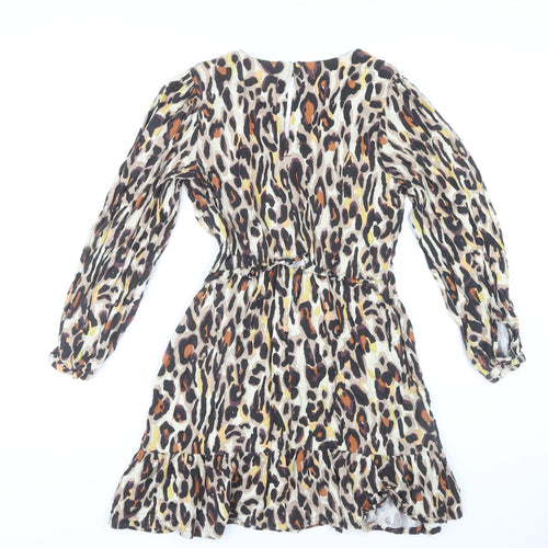 Next Women's Multicoloured Animal Print Dress Size 10