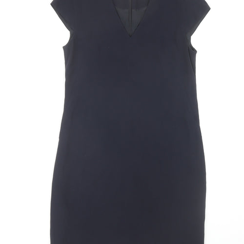 Jigsaw Women Black V-Neck Cap Sleeve Dress, Size 8