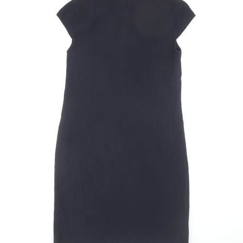 Jigsaw Women Black V-Neck Cap Sleeve Dress, Size 8