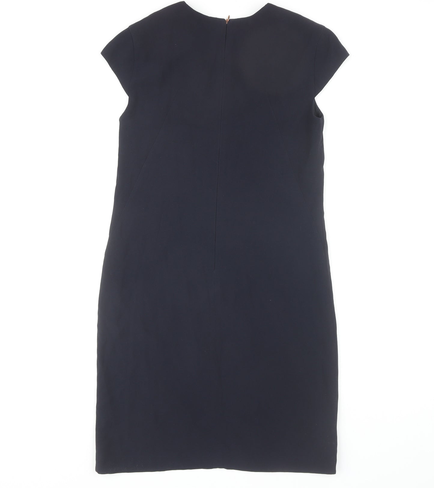 Jigsaw Women Black V-Neck Cap Sleeve Dress, Size 8