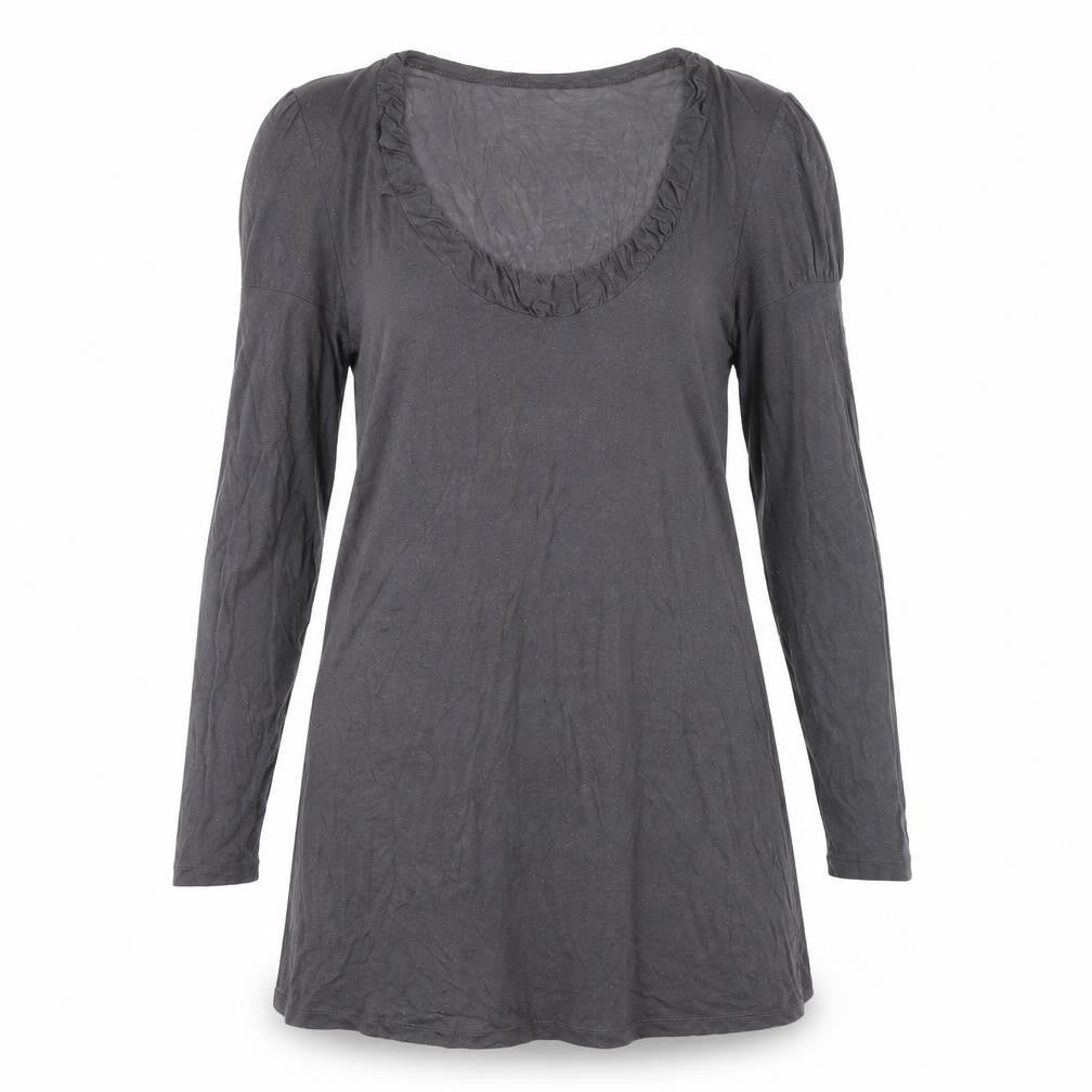 Front view of French Connection Women's Grey Shift Dress, size 16