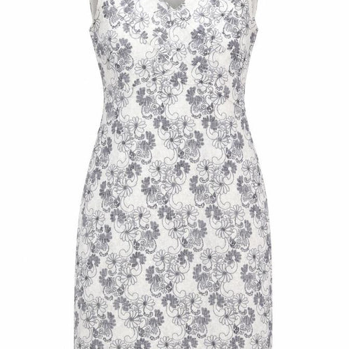 Tia Women's White Floral Sheath Dress Size 12