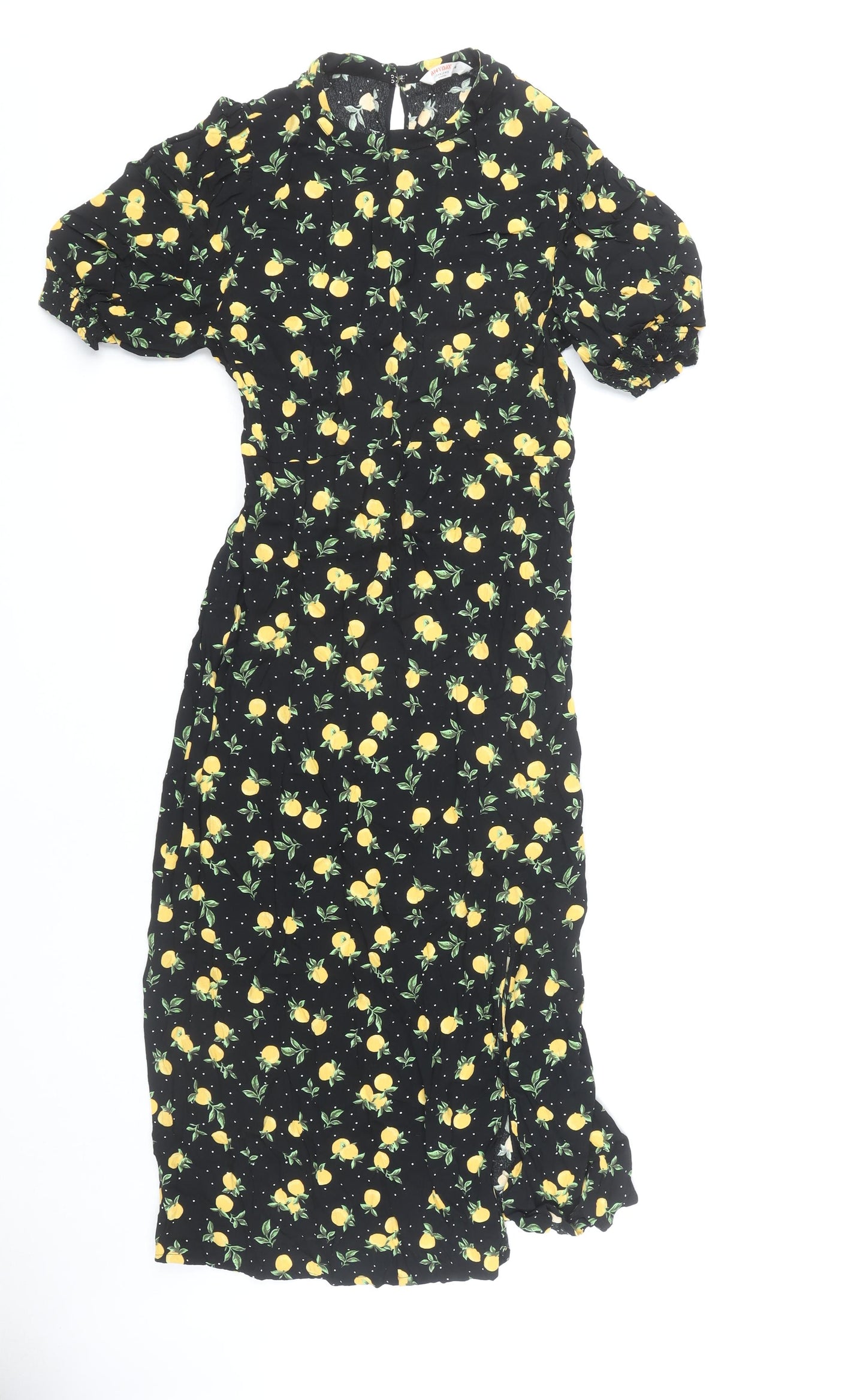 John Lewis Women's Black Midi A-Line Dress, Size 14
