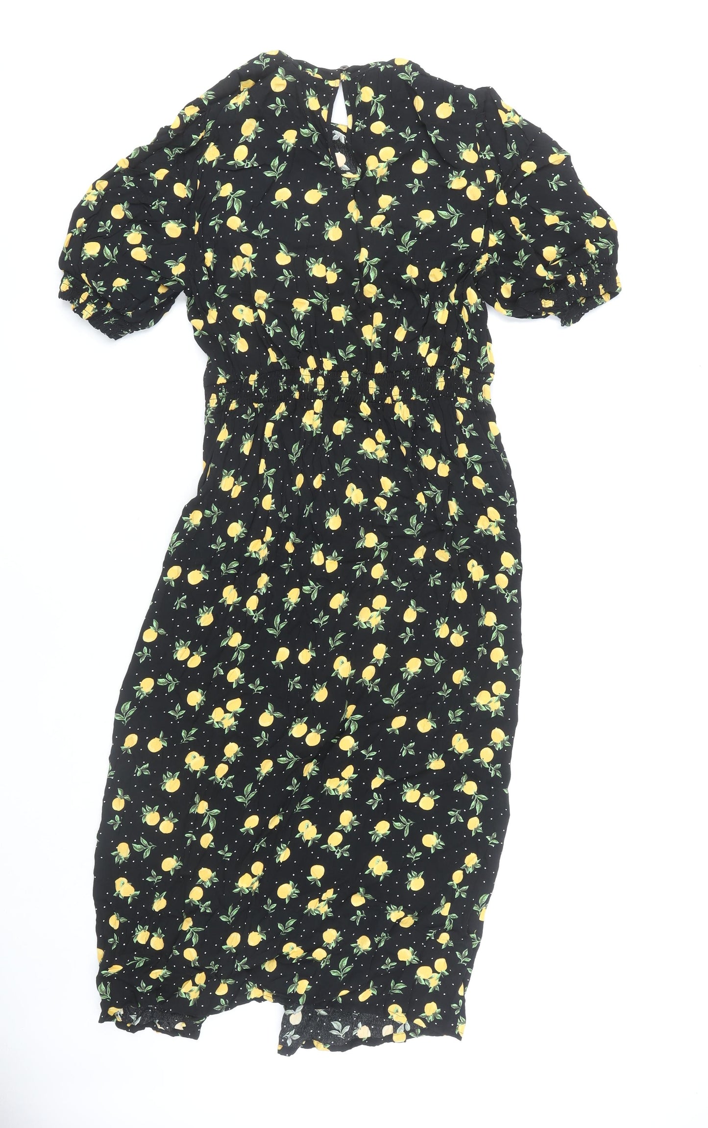 John Lewis Women's Black Midi A-Line Dress, Size 14