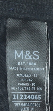 Marks and Spencer Women's Black Skirt Size 14