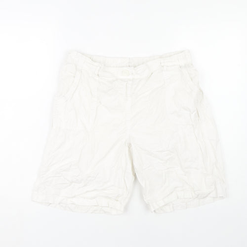 Bonmarché Womens White Cotton Shorts Size 16
