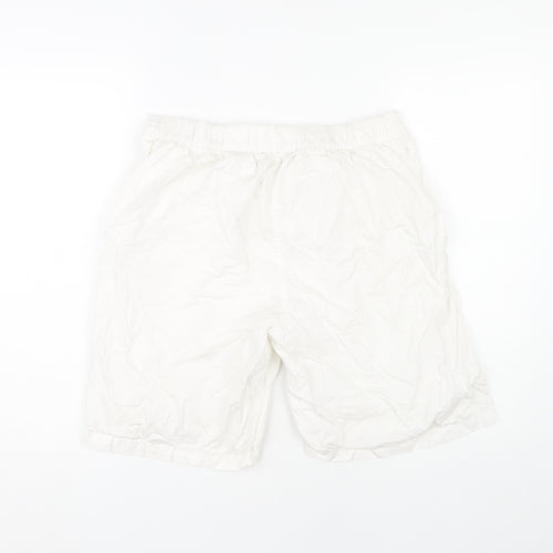 Bonmarché Womens White Cotton Shorts Size 16