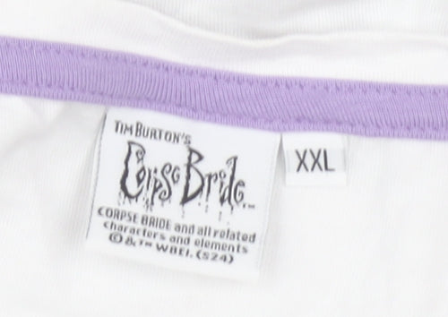 Corpse Bride T-Shirt Unisex XXL White Short Sleeve