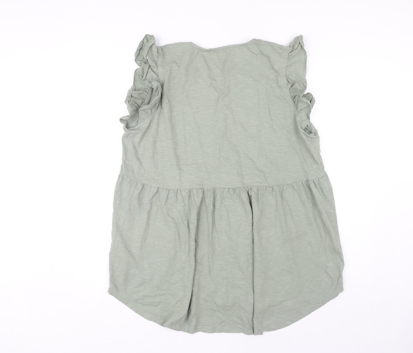 Fat Face Women's Green Sleeveless Top Size 16 Casual