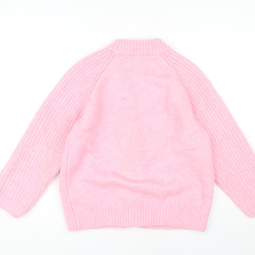 Zara Women's Pink Cardigan, Size 6, Chunky-Knit