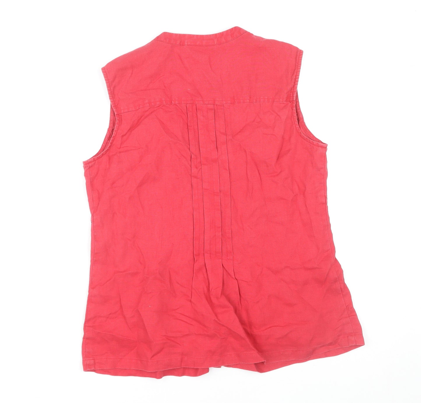 Principles Women's Red Linen Sleeveless Blouse Size 12