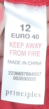 Principles Women's Red Linen Sleeveless Blouse Size 12