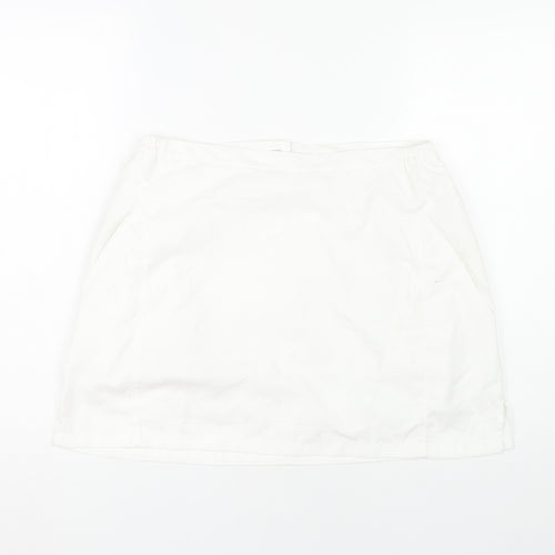 K-Swiss Women's White Skirt, Size 12, Polyester Blend