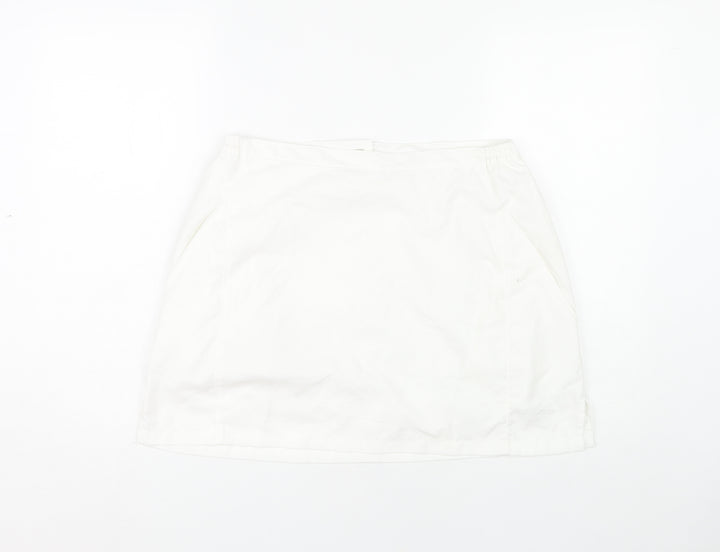 K-Swiss Women's White Skirt, Size 12, Polyester Blend