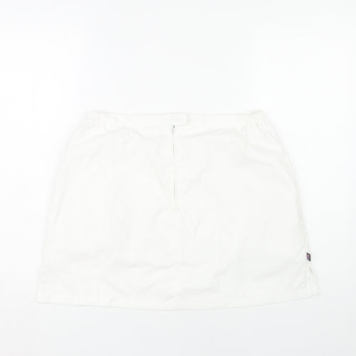 K-Swiss Women's White Skirt, Size 12, Polyester Blend