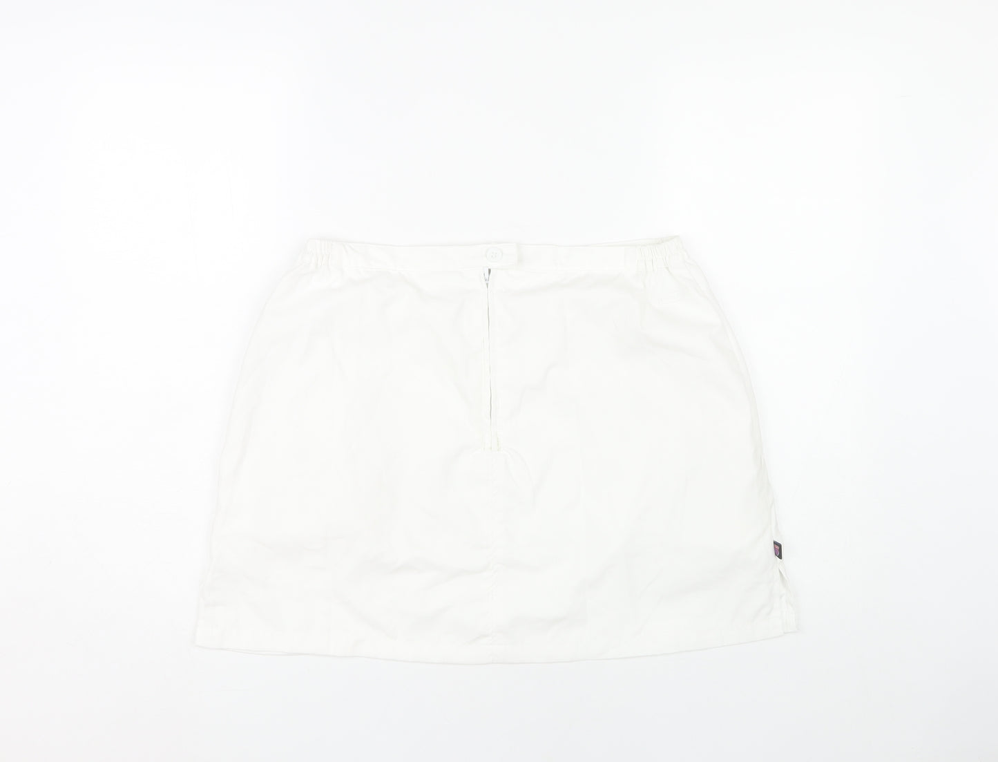 K-Swiss Women's White Skirt, Size 12, Polyester Blend
